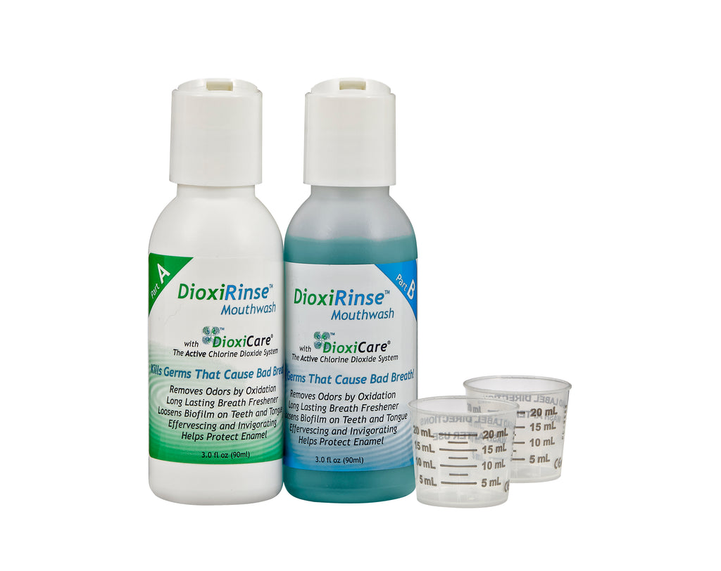 DioxiRinse Chlorine Dioxide Mouthwash for Fresh Breath - Travel Size (6oz Set)